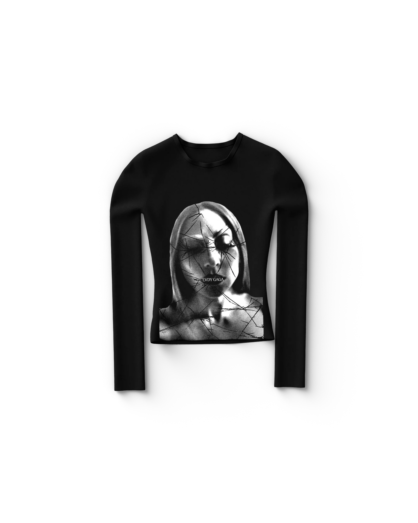Broken Glass Fitted Longsleeve T-Shirt